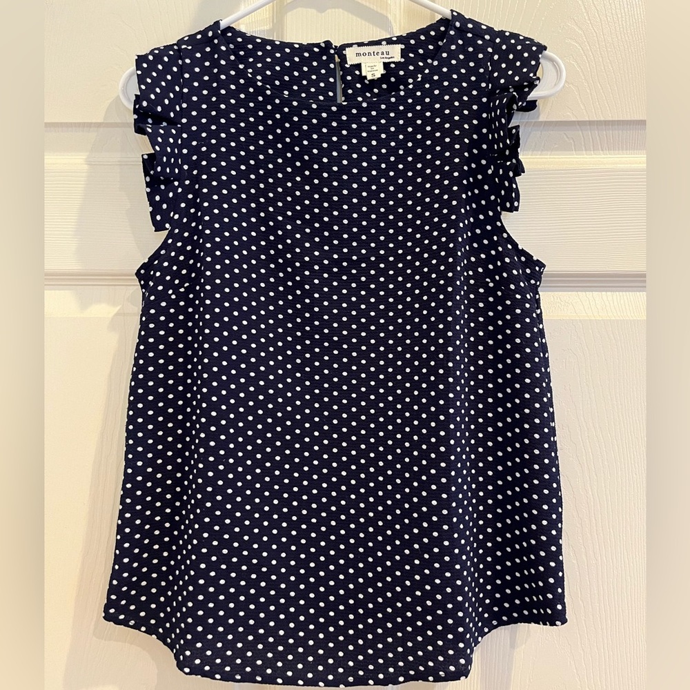 MONTEAU polka dot top